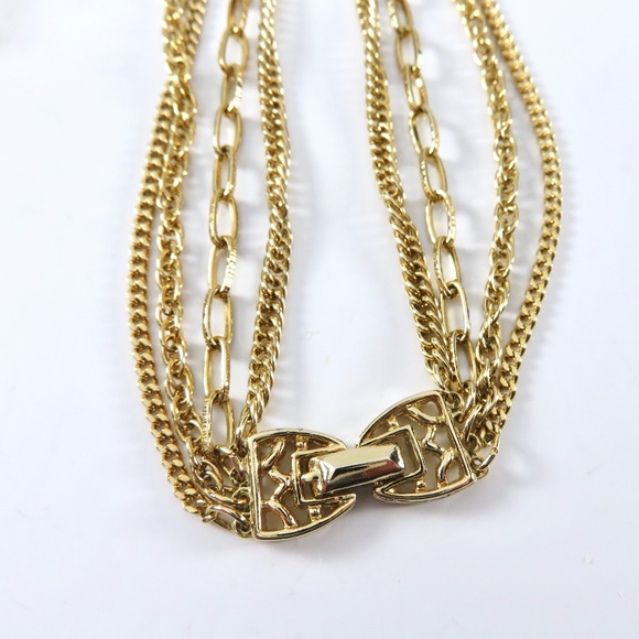 Heart Locket Necklace, Multi Chain, Gold, Gift - Picture 5 of 6